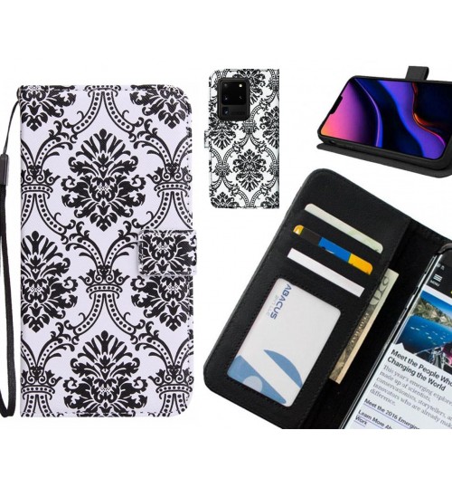 Galaxy S20 Ultra case 3 card leather wallet case printed ID