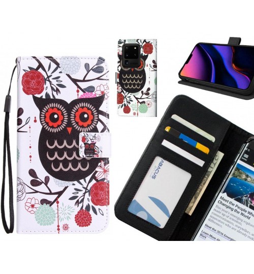 Galaxy S20 Ultra case 3 card leather wallet case printed ID