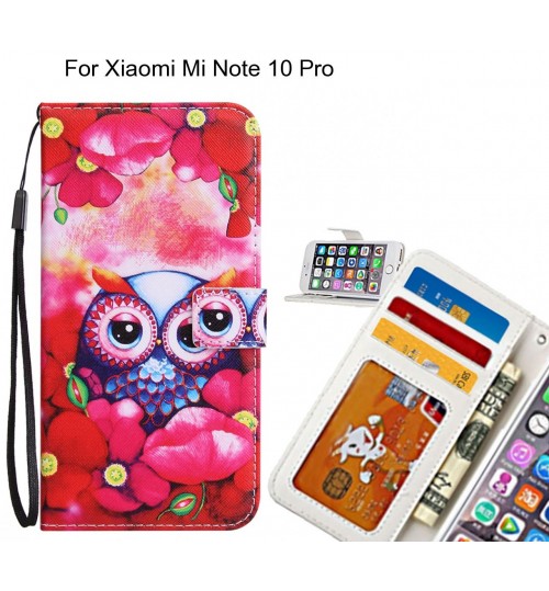 Xiaomi Mi Note 10 Pro case 3 card leather wallet case printed ID