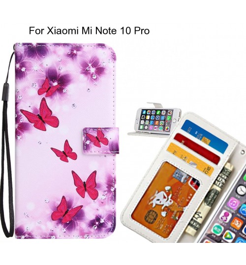 Xiaomi Mi Note 10 Pro case 3 card leather wallet case printed ID