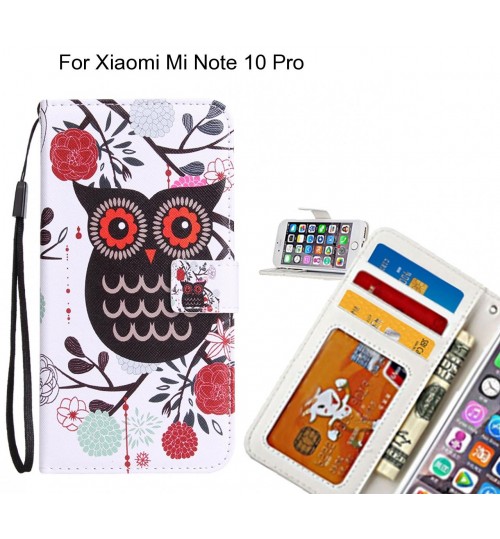 Xiaomi Mi Note 10 Pro case 3 card leather wallet case printed ID