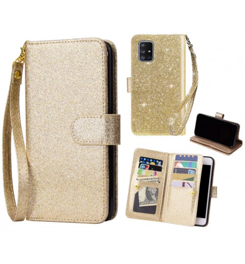 Galaxy A71 Case Glaring Multifunction Wallet Leather Case