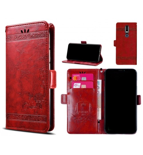 Nokia 8.1 Plus Case retro leather wallet case