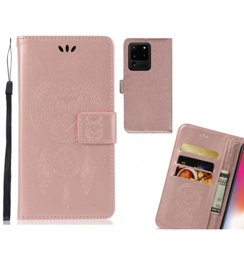 Galaxy S20 Ultra Case Embossed wallet case owl