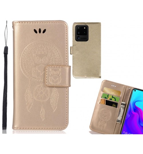 Galaxy S20 Ultra Case Embossed wallet case owl