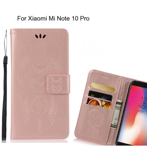Xiaomi Mi Note 10 Pro Case Embossed wallet case owl