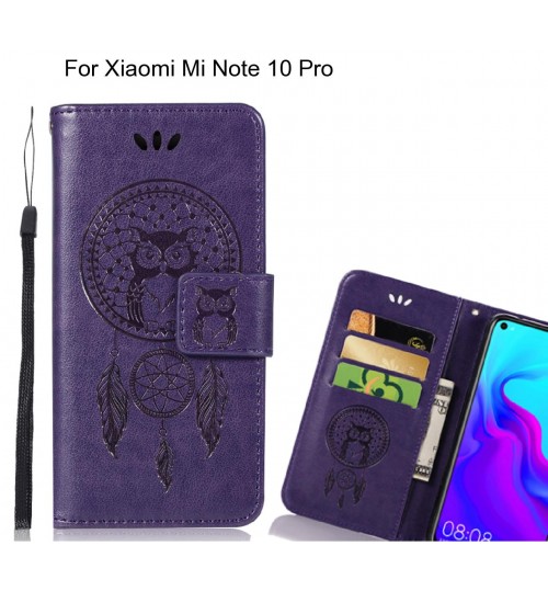 Xiaomi Mi Note 10 Pro Case Embossed wallet case owl