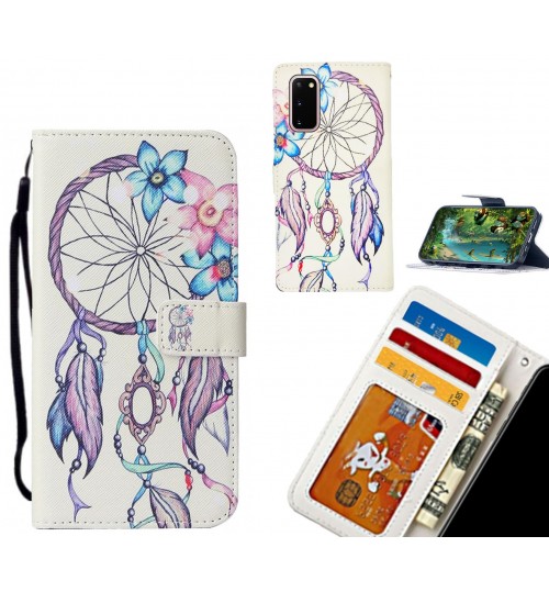 Galaxy S20 case leather wallet case printed ID