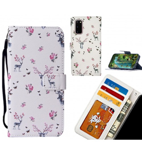 Galaxy S20 case leather wallet case printed ID