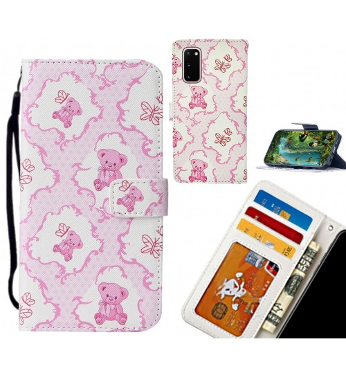 Galaxy S20 case leather wallet case printed ID