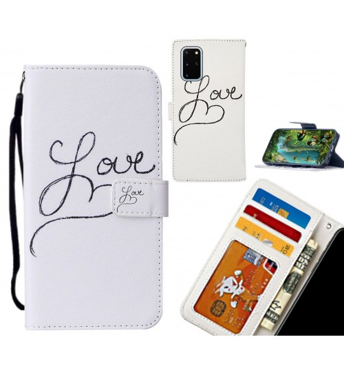 Galaxy S20 Plus case leather wallet case printed ID