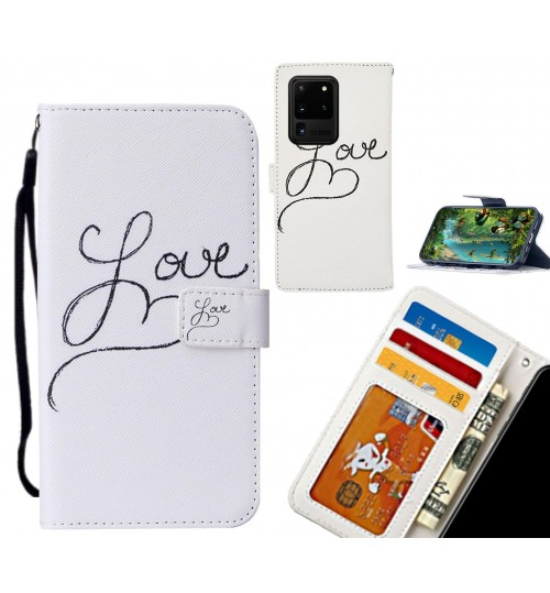 Galaxy S20 Ultra case leather wallet case printed ID