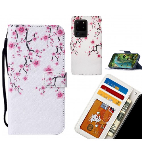 Galaxy S20 Ultra case leather wallet case printed ID