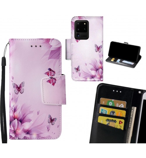 Galaxy S20 Ultra Case wallet fine leather case printed