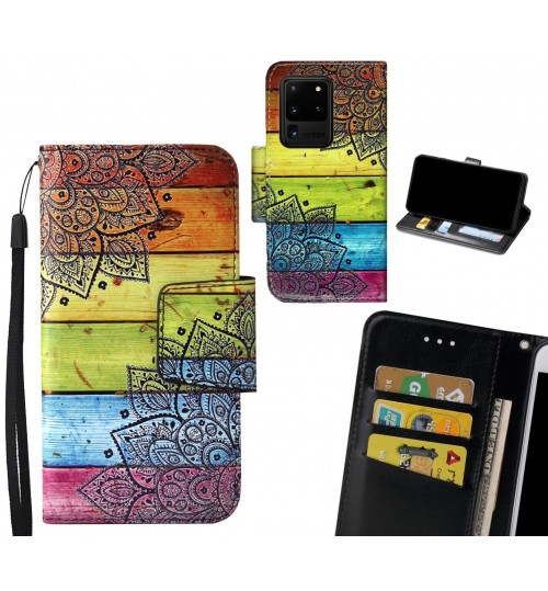 Galaxy S20 Ultra Case wallet fine leather case printed