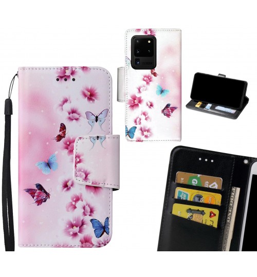 Galaxy S20 Ultra Case wallet fine leather case printed