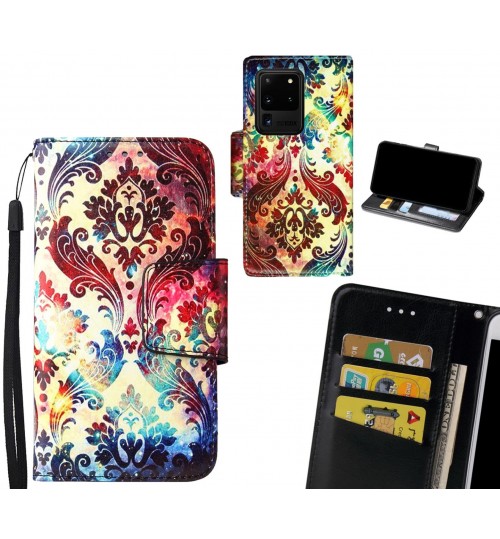 Galaxy S20 Ultra Case wallet fine leather case printed