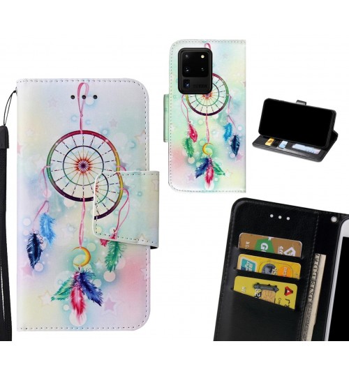 Galaxy S20 Ultra Case wallet fine leather case printed