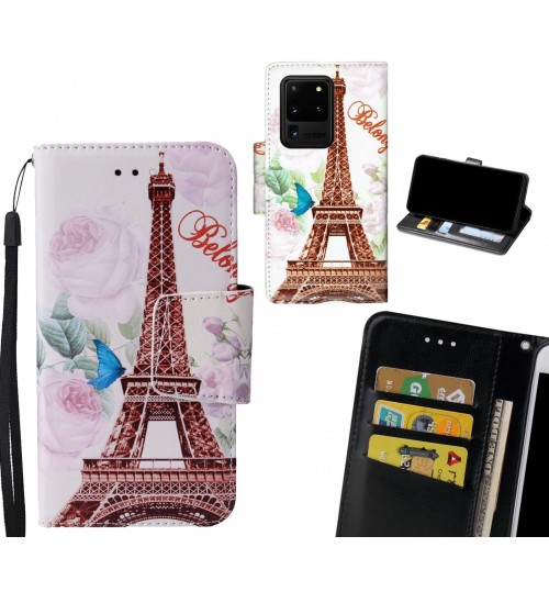 Galaxy S20 Ultra Case wallet fine leather case printed