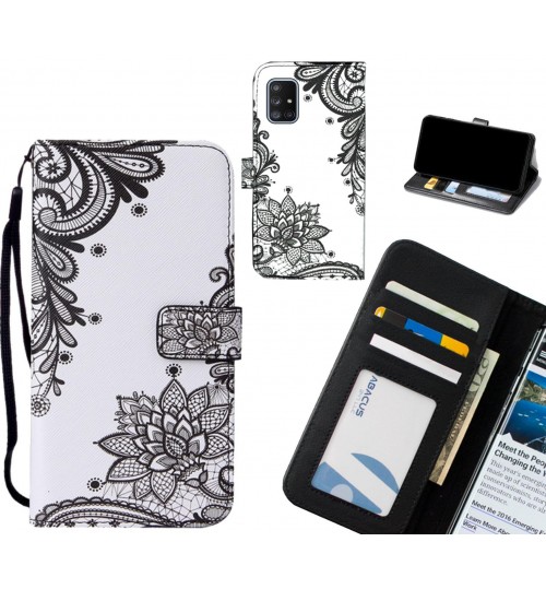 Galaxy A71 case leather wallet case printed ID