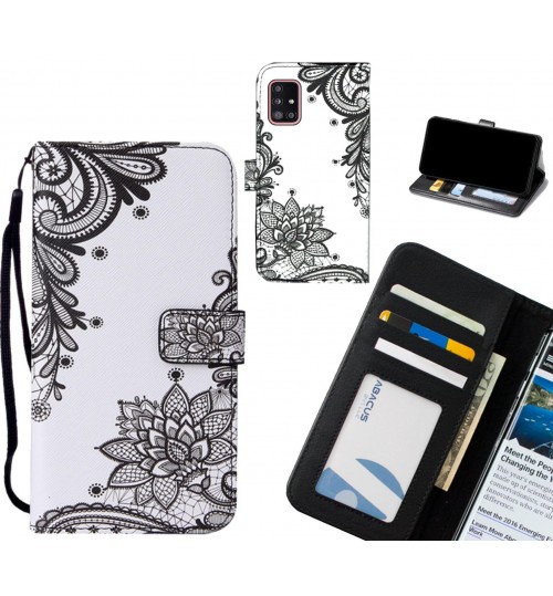 Galaxy A51 case leather wallet case printed ID