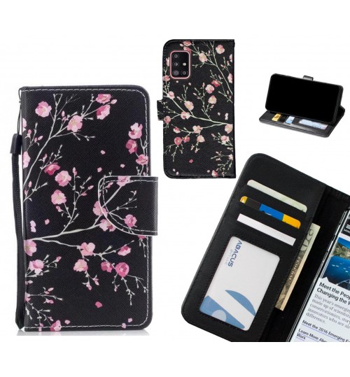 Galaxy A51 case leather wallet case printed ID