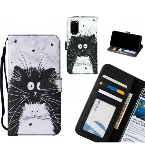 Galaxy S20 case leather wallet case printed ID