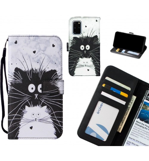 Galaxy S20 Plus case leather wallet case printed ID