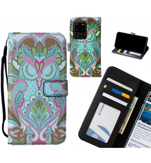 Galaxy S20 Ultra case leather wallet case printed ID