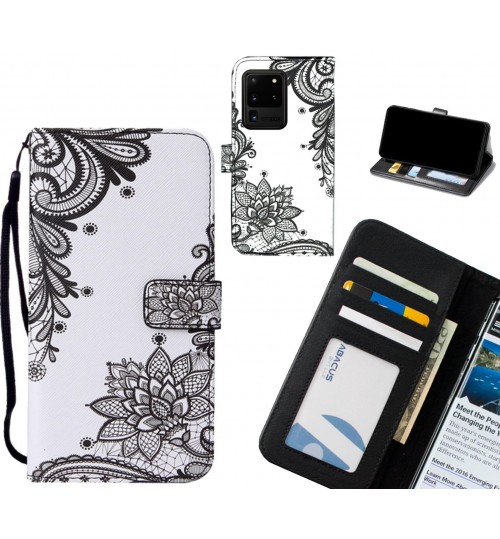 Galaxy S20 Ultra case leather wallet case printed ID