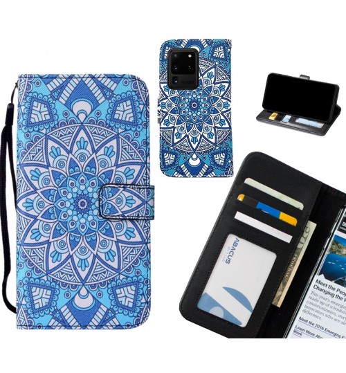 Galaxy S20 Ultra case leather wallet case printed ID