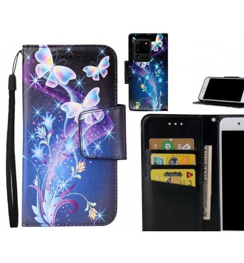 Galaxy S20 Ultra Case wallet fine leather case printed