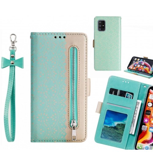 Galaxy A71 Case Multifunctional Wallet Case - Green
