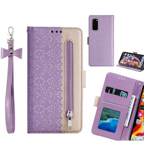 Galaxy S20 Case Multifunctional Wallet Case - Purple