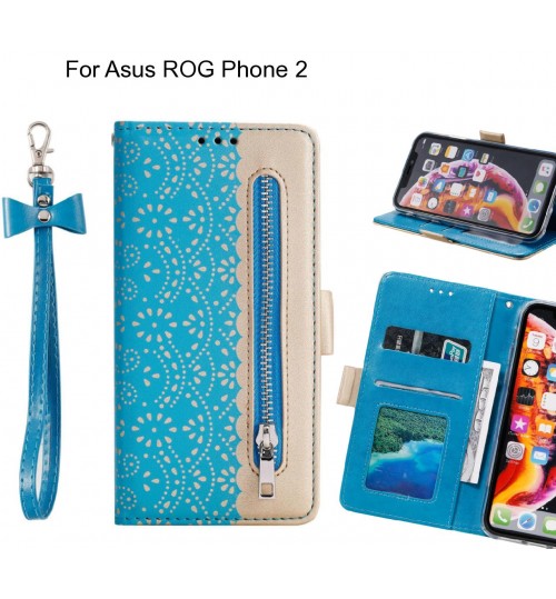 Asus Rog Phone 2 Case Multifunctional Wallet Case - Blue