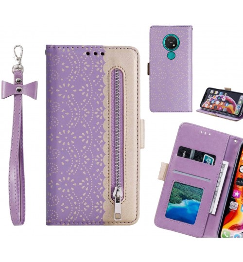 Nokia 7.2 Case Multifunctional Wallet Case - Purple