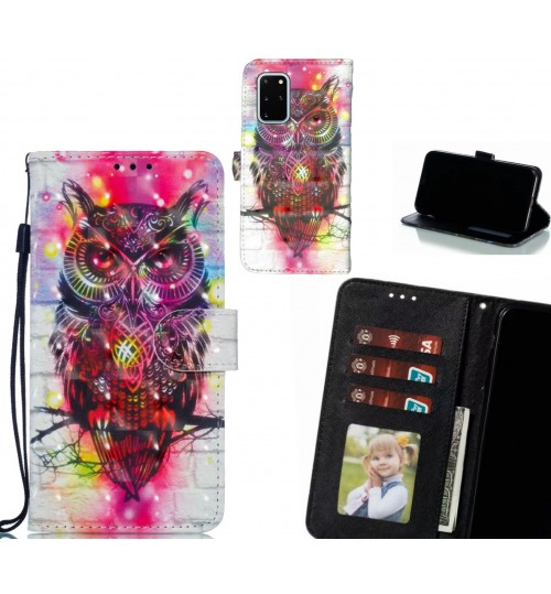 Galaxy S20 Plus Case Leather Wallet Case 3D Pattern Printed