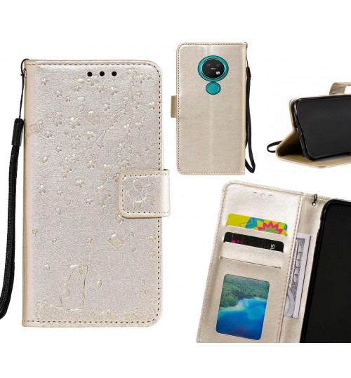 Nokia 7.2 Case Embossed Wallet Leather Case