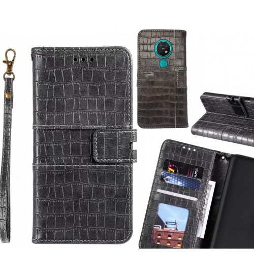 Nokia 7.2 case croco wallet Leather case