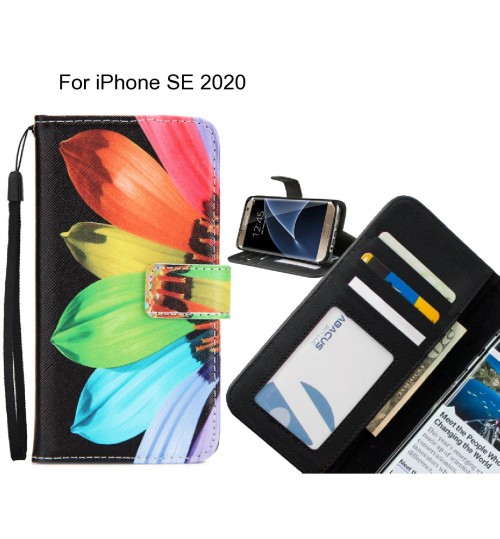 iPhone SE 2020 case 3 card leather wallet case printed ID