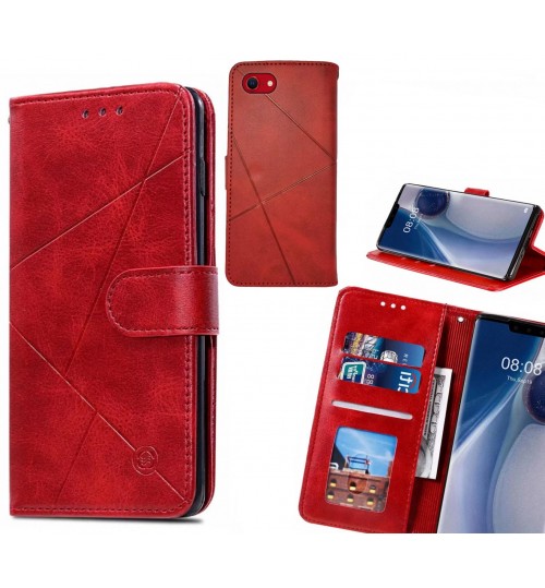 Iphone Se 2020 Case Fine Leather Wallet Case - Red