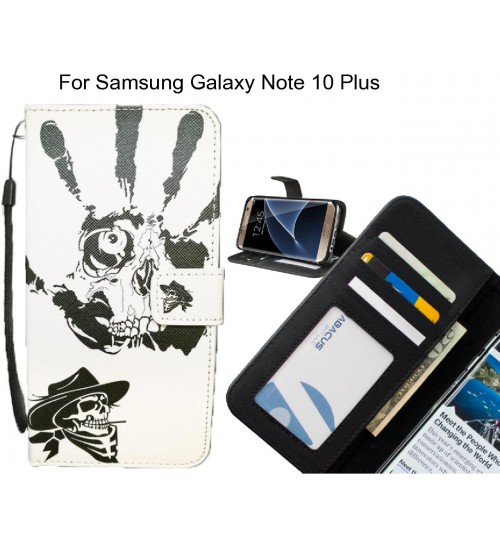 Samsung Galaxy Note 10 Plus case 3 card leather wallet case printed ID