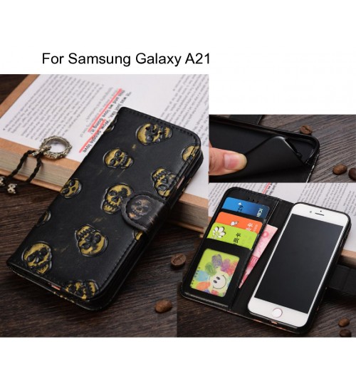 Samsung Galaxy A21  case Leather Wallet Case Cover