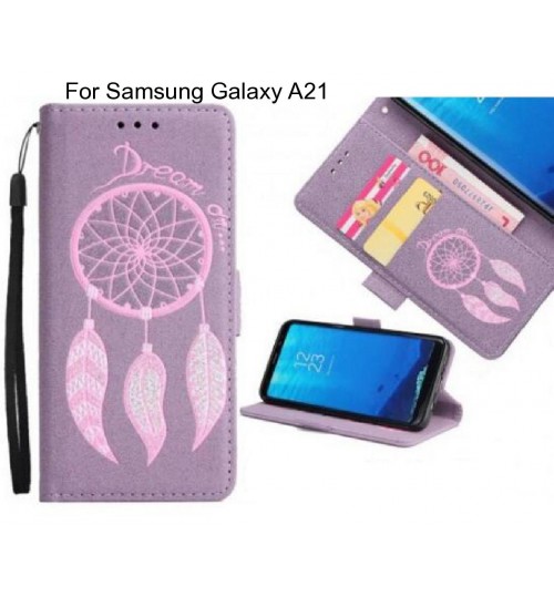 Samsung Galaxy A21  case Dream Cather Leather Wallet cover case