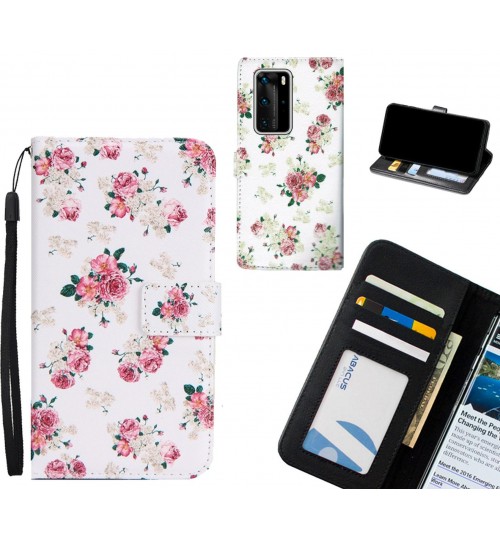 Huawei P40 Pro case 3 card leather wallet case printed ID