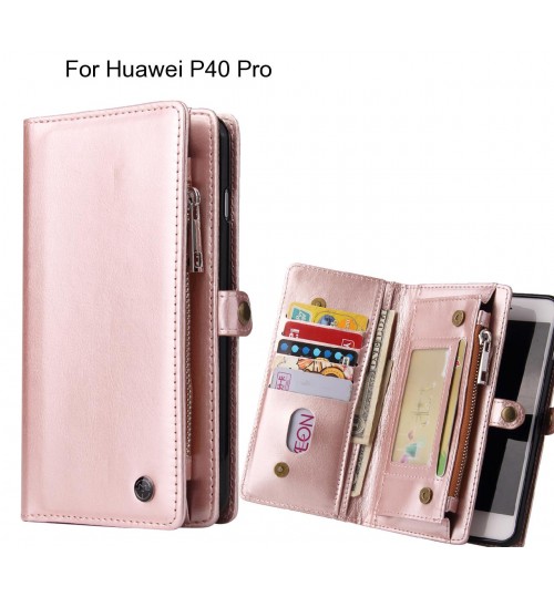 Huawei P40 Pro Case Retro leather case multi cards cash pocket