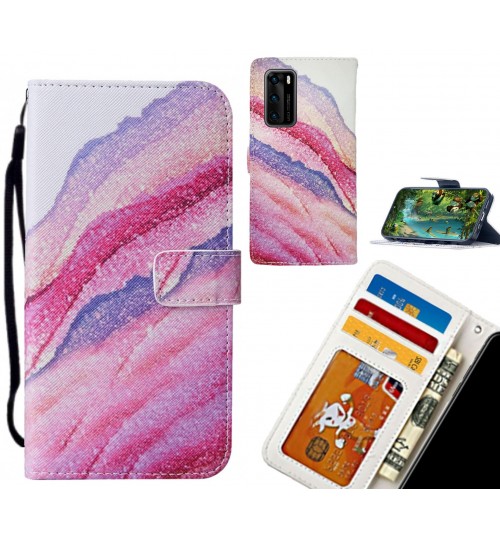 Huawei P40 case leather wallet case printed ID