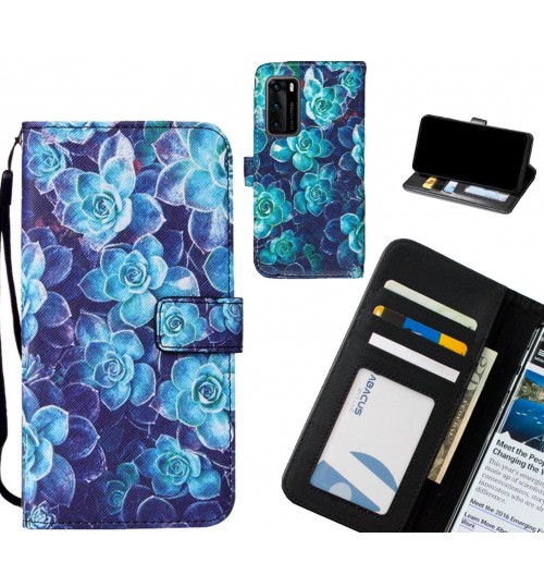 Huawei P40 case leather wallet case printed ID