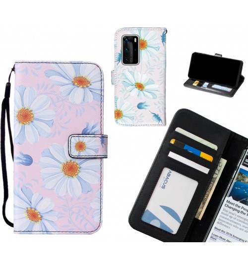 Huawei P40 Pro case leather wallet case printed ID