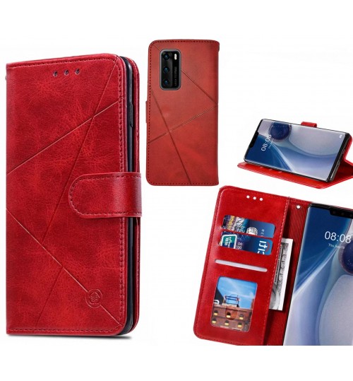 Huawei P40 Case Fine Leather Wallet Case